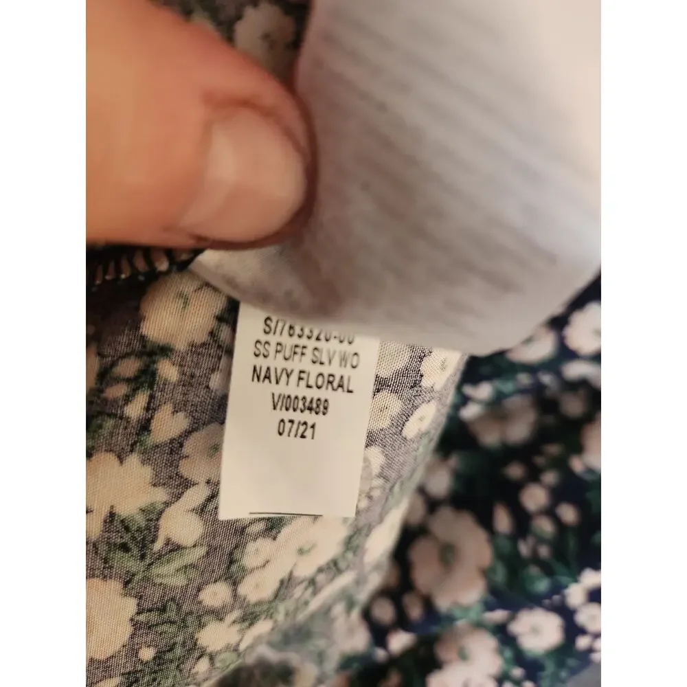 Old Navy‎ Womens Maxi Dress 4X Floral Cottagecore Puff Short Sleeve Smocked NWOT